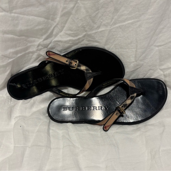 Burberry house check flip flops women’s size EU 38 / US 8 - Picture 4 of 7